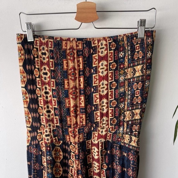 Fifteen Twenty Romper Womens Medium Black Aztec Boho Strapless Summer Western - Picture 6 of 9